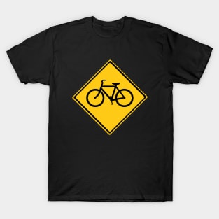 Road Sign Bicycle T-Shirt